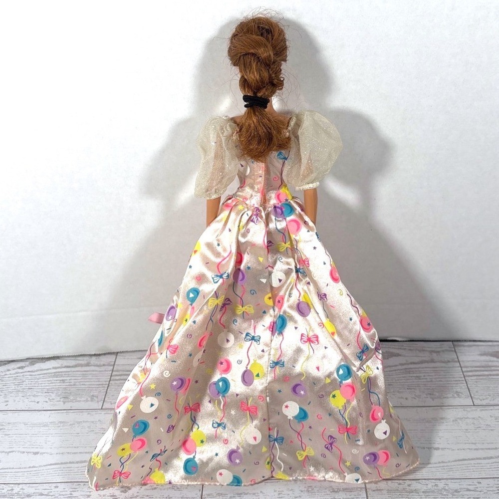 1996 Barbie VTG Happy Birthday party PUFF GOWN (DRESS ONLY) Long Pink - Picture 3 of 5